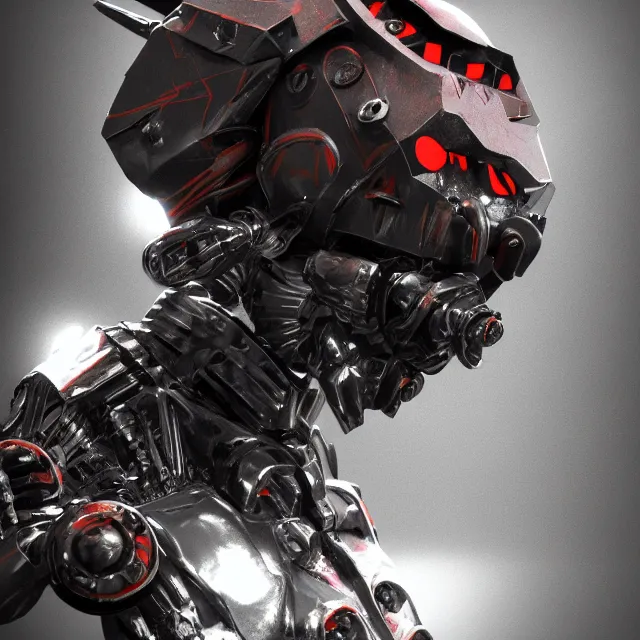 Image similar to slipknot mecha, dark cinematic, volumetric, realistic, 3 d render, cinematic lighting, ray tracing, cinematic, unreal engine 5, unreal engine render, octane render, hyper realistic, photo, 8 k