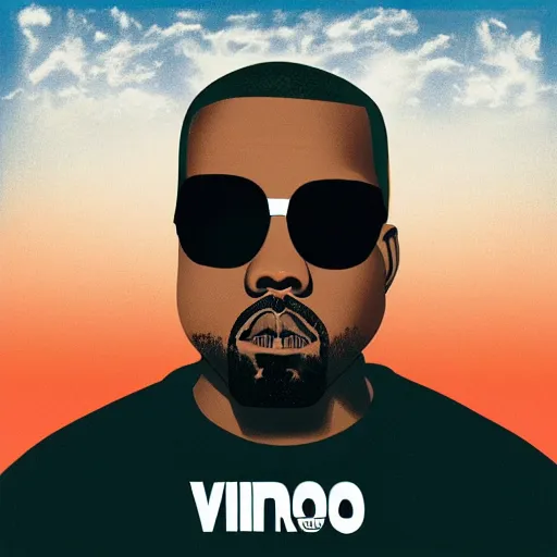 Image similar to nostalgic rap album cover for Kanye West DONDA 2 designed by Virgil Abloh, HD, artstation