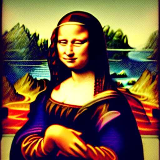 Image similar to steven universe as the mona lisa, oil painting by leonardo da vinci