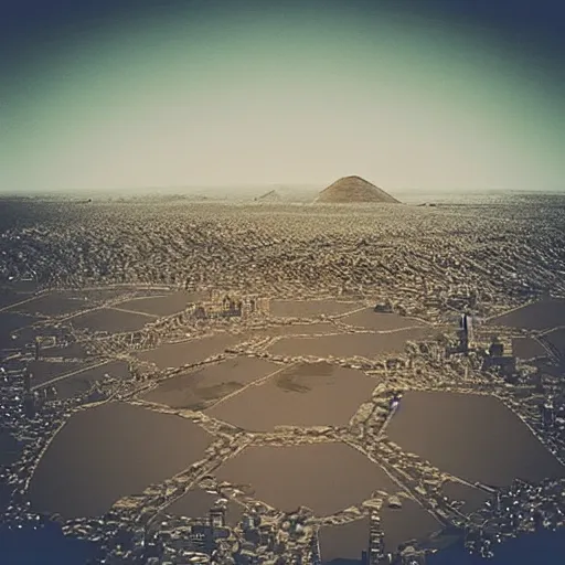 Image similar to “city on Mars with earth in background”