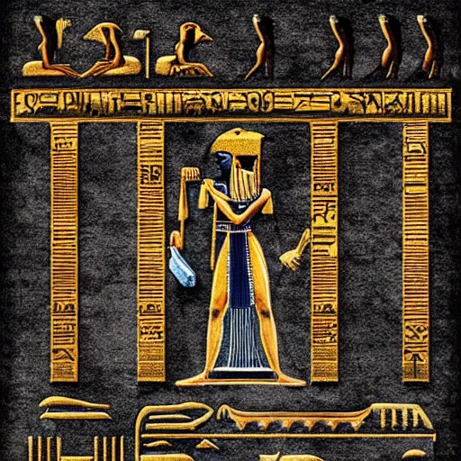 Image similar to evil black!!! egyptian hieroglyphs