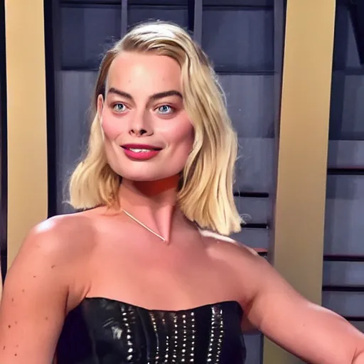 Image similar to margot robbie as a bottle of wine