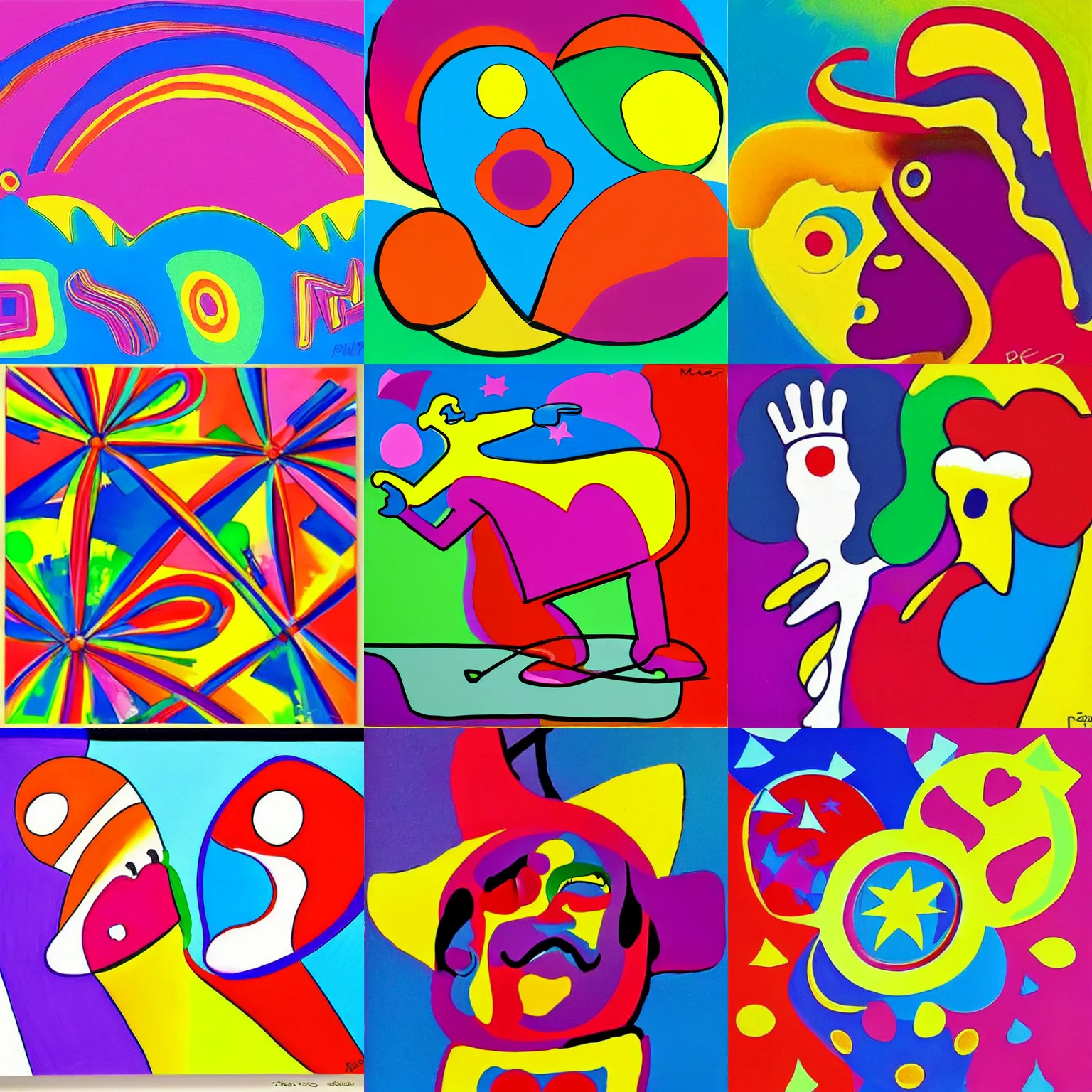 Prompt: playful creativity, fun, simple, by Peter Max