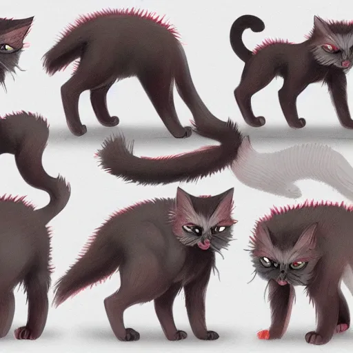 Prompt: concept art of some new cat specie, studies