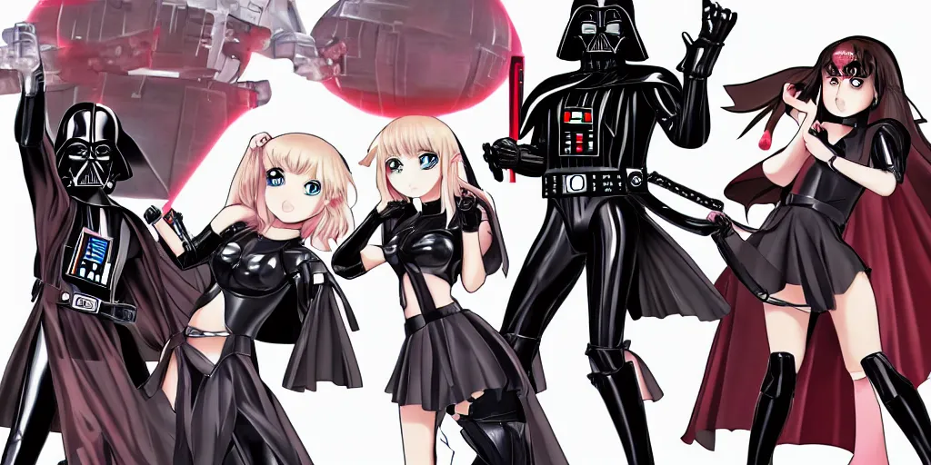 Image similar to darth vader anime girl