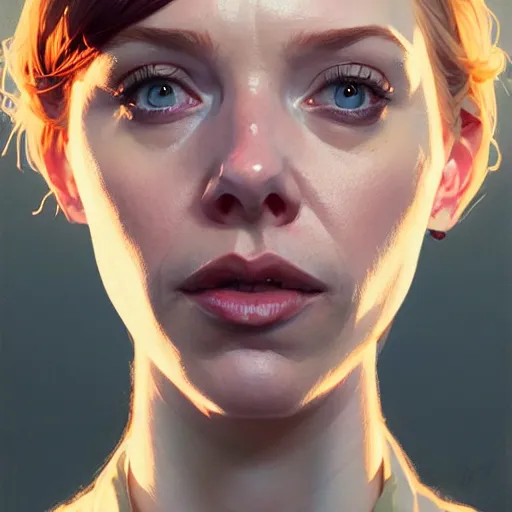 Image similar to highly detailed upper body portrait christina hendricks in gta v, stephen bliss, unreal engine, fantasy art by greg rutkowski, loish, rhads, ferdinand knab, makoto shinkai and lois van baarle, ilya kuvshinov, rossdraws, tom bagshaw, global illumination, radiant light, detailed and intricate environment