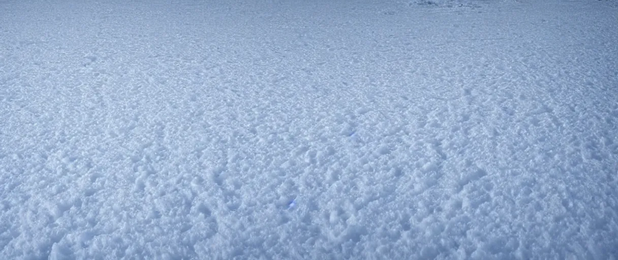 Prompt: extreme closeup hd 8 k hyper detailed photograph of a trail of footsteps in the snow