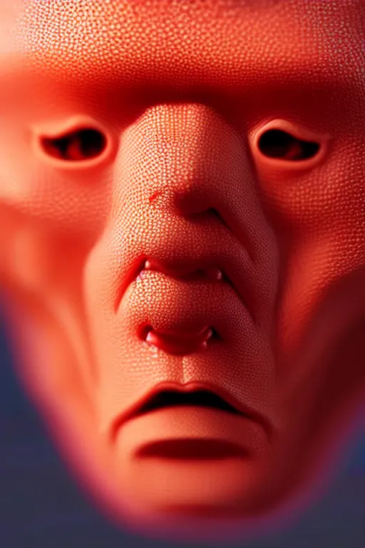 Image similar to hyperrealistic close-up translucent intricate exoskeleton!! sad chinese man covered highly detailed concept art eric zener elson peter cinematic side soft orange light high angle hd 8k sharp shallow depth of field