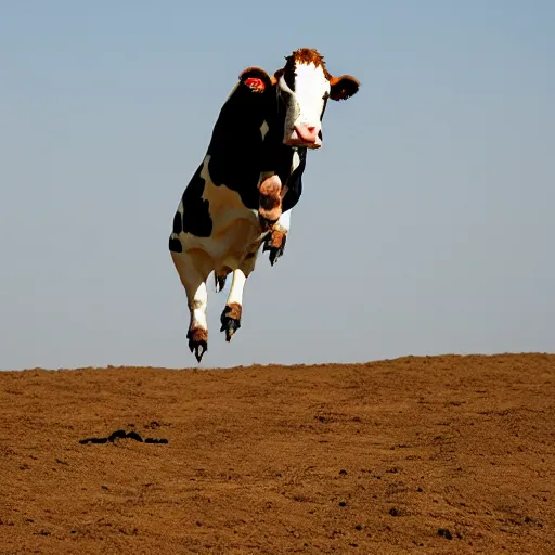 Prompt: cow jumping over the moon