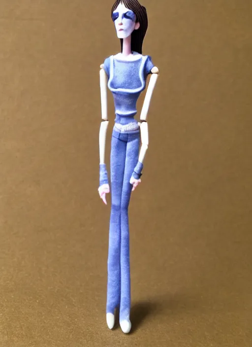 Prompt: an action figure of a tall fashion girl by Isobelle Pascha