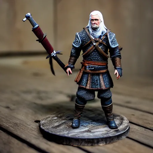 Prompt: witcher minitature, DSLR photo