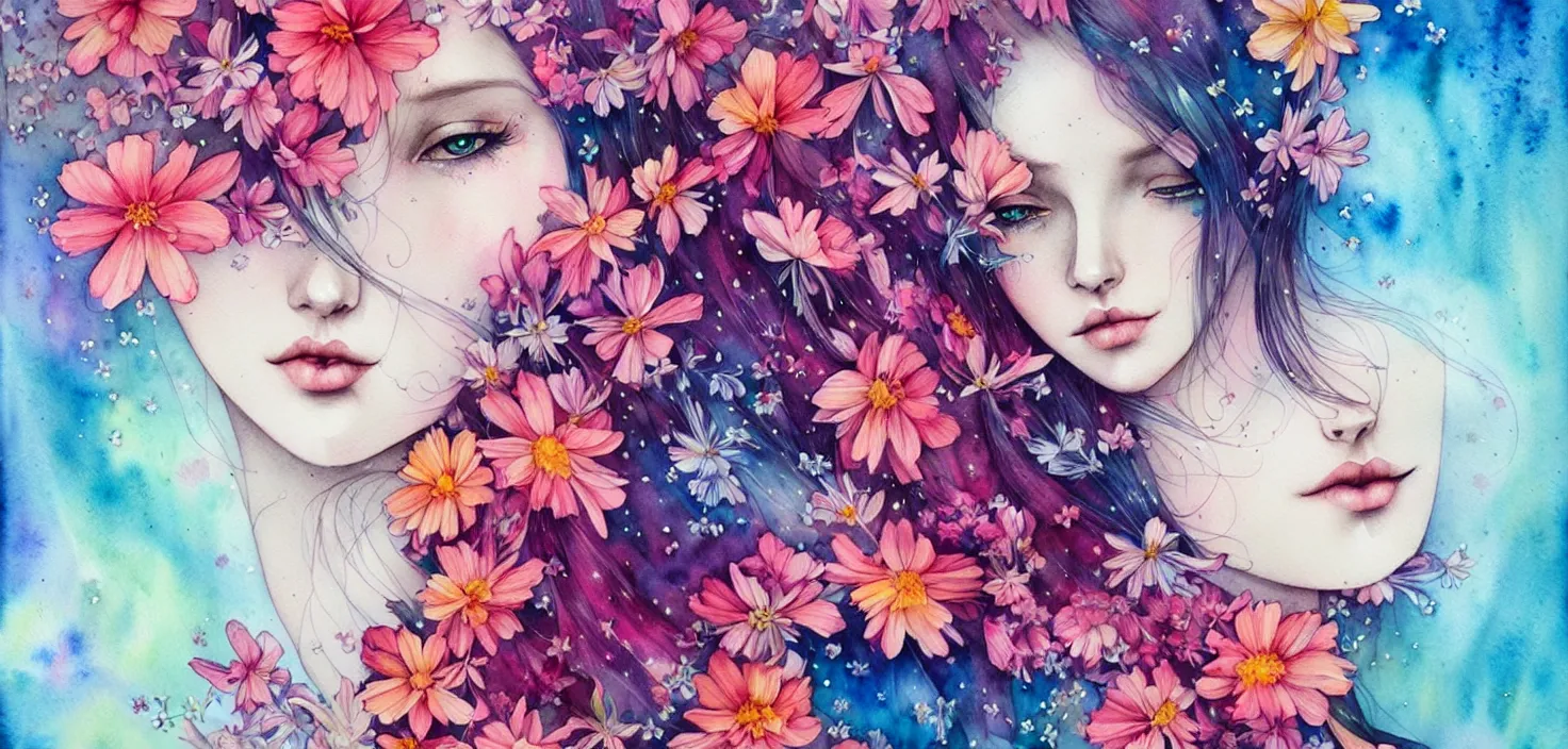 Image similar to watercolor flower 🌺🌸🌠🧚🌻 by anna dittmann