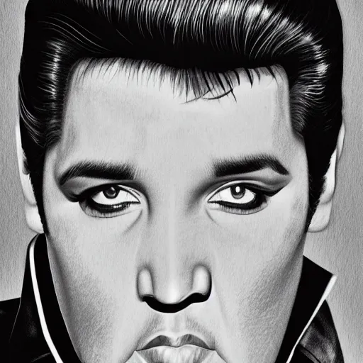 Prompt: Elvis Presley, hairlip, frightened, highly detailed, photorealistic,