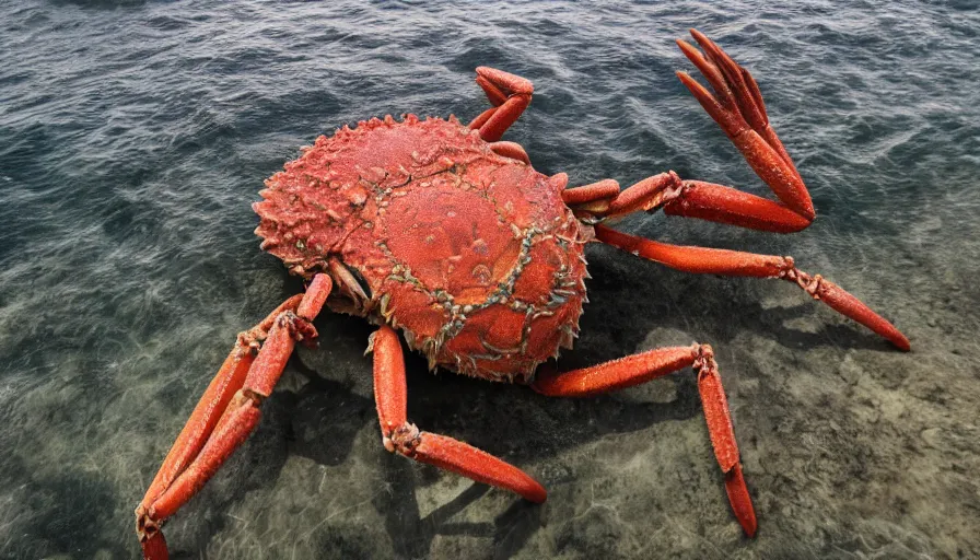 Prompt: Giant crab man, 8k,