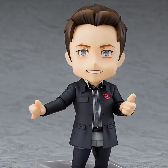 Prompt: a anime nendoroid of elon musk and tesla 3, figurine, product photo, detailed