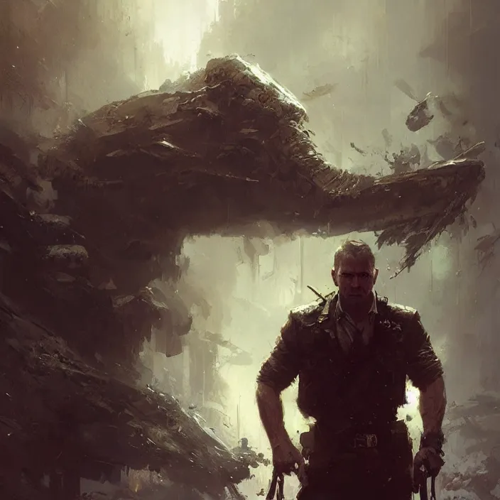 Prompt: 4k, portrait of a killer, art by greg rutkowski, art by craig mullins, art by thomas kincade, art by Yoshitaka Amano
