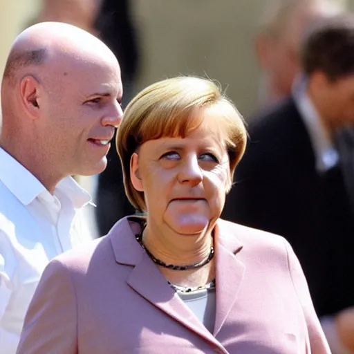 Prompt: balded Angela Merkel