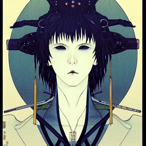 Image similar to prompt : portrait of muse soft light painted by takato yamamoto, inspired by ghost in shell anime, smooth face feature, intricate oil painting, high detail, sharp high detail, manga and anime