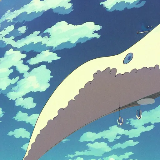 Prompt: huge white space whale, Miyazaki style, Studio Ghibli,moving castle, canvas, oil, animation, ultra details, very very very very wonderful