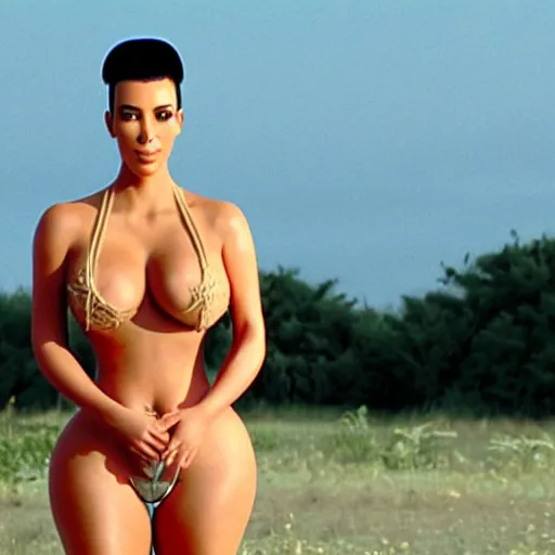 Image similar to kim kardashian as borat in borat, 8k resolution, full HD, cinematic lighting, award winning, anatomically correct