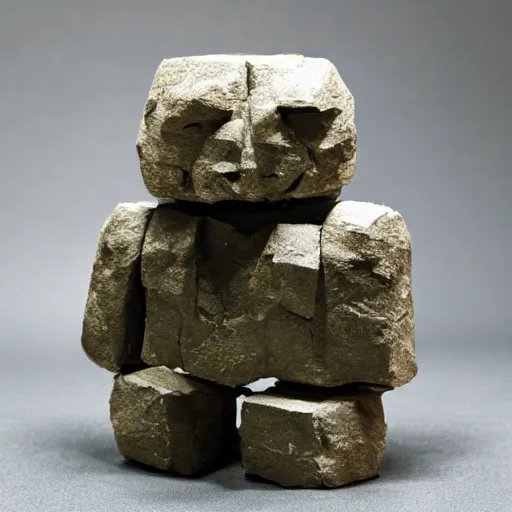 Image similar to rock golem with an angry face