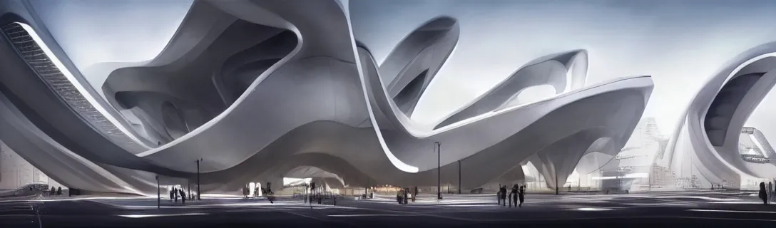 Image similar to dystopia by zaha hadid