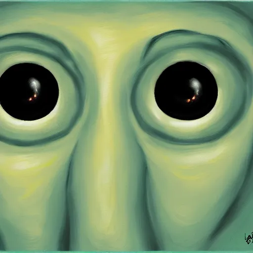 Image similar to giant eyeballs disguised as noses, digital painting