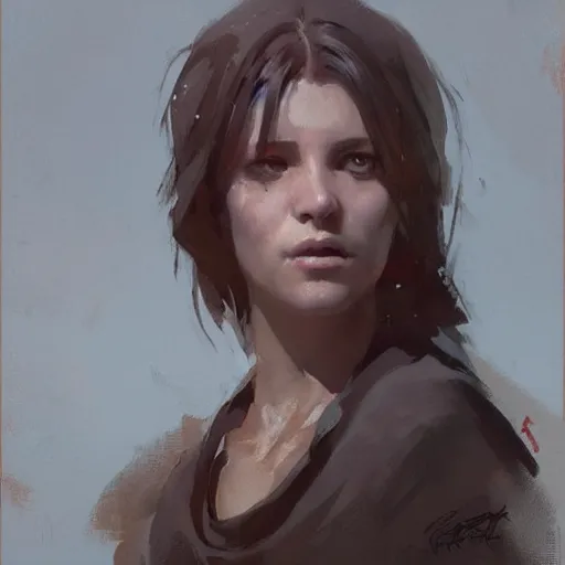 Prompt: Female Portrait, by Greg Rutkowski.