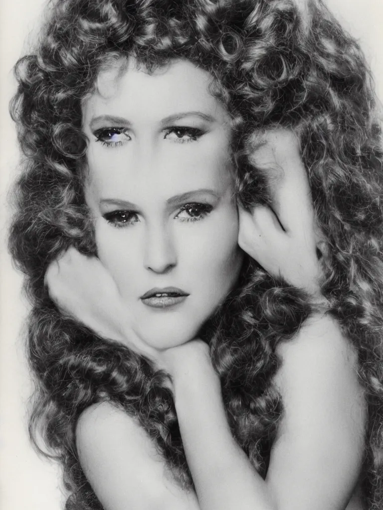 Prompt: 1980's Glamour Shots portrait photo of Medusa