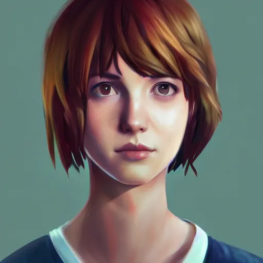 Image similar to a selfie of max caulfield, intricate, youth, digital painting, artstation, concept art, illustration, life is strange, edouard caplain