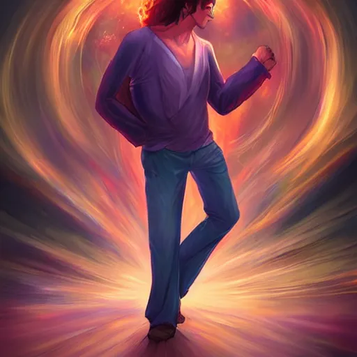Image similar to a powerful psychic man emitting psychic powers, by cyril rolando,
