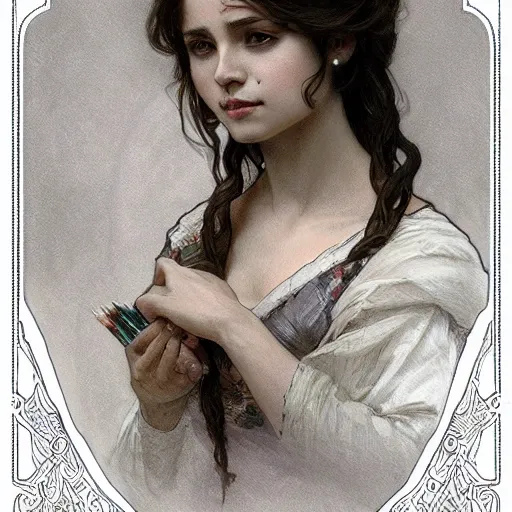 Image similar to beautiful lifelike award winning pencil illustration of lady dimitrescu trending on art station artgerm greg rutkowski alphonse mucha museum quality cinematic atmospheric