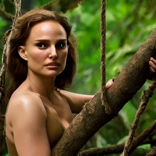 Image similar to Natalie portman as tarzan