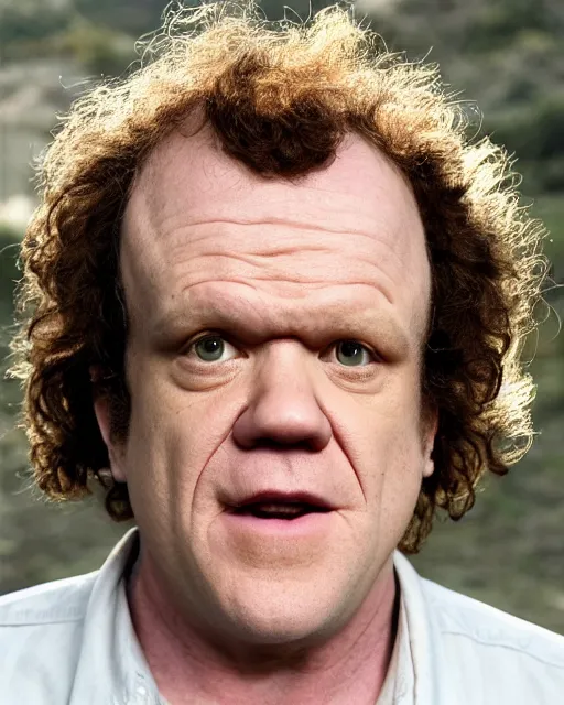 Prompt: john c. reilly with cauliflower hair