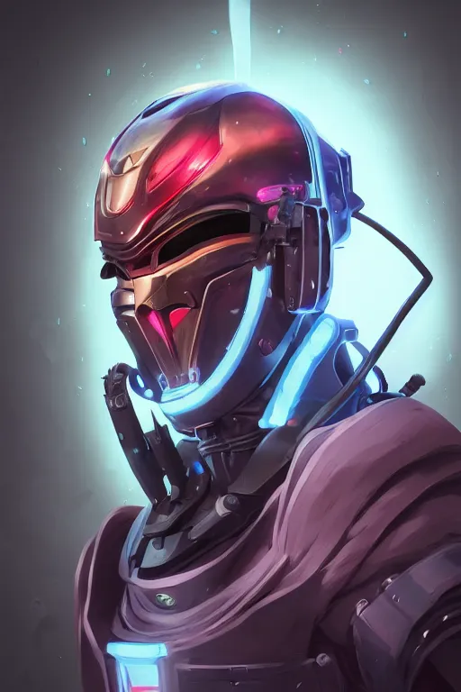 Image similar to epic mask helmet robot ninja portrait stylized as fornite style game design fanart by concept artist gervasio canda, behance hd by jesper ejsing, by rhads, makoto shinkai and lois van baarle, ilya kuvshinov, rossdraws global illumination radiating a glowing aura global illumination ray tracing hdr render in unreal engine 5