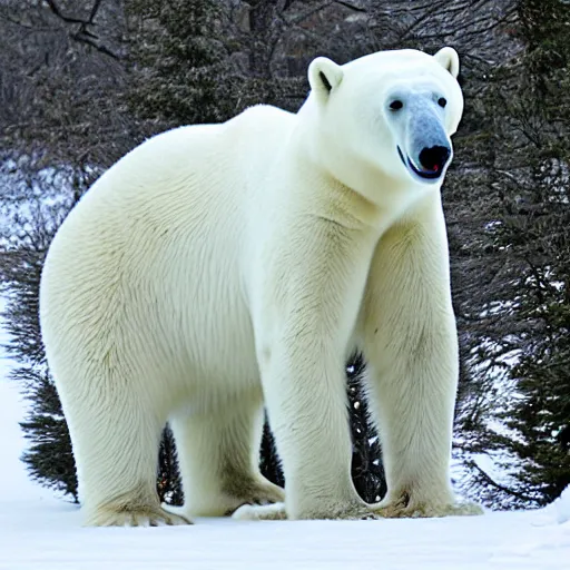 Image similar to big teets laughing polar bear