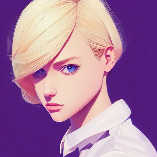 Image similar to a portrait of a beautiful blonde preppy, art by ilya kuvshinov and wlop and artgerm and josan gonzalez, digital art, highly detailed, intricate, sharp focus, trending on artstation hq, deviantart, pinterest, unreal engine 5, 4 k uhd image