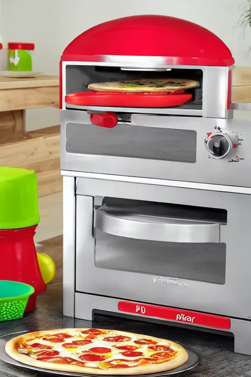Prompt: a fisher price pizza oven