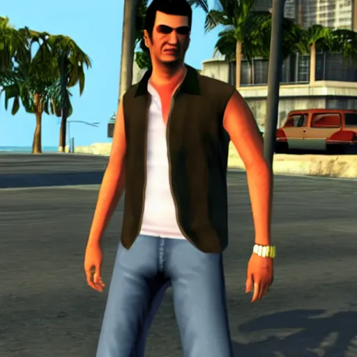 a photo of claude speed ( from gta 3 ), Stable Diffusion