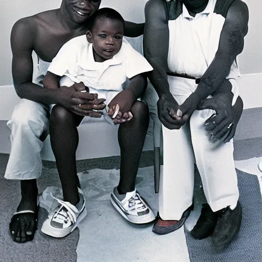 Image similar to father, son, grandfather and great grandfather, haitian, hackensack, new jersey, 1 9 9 2