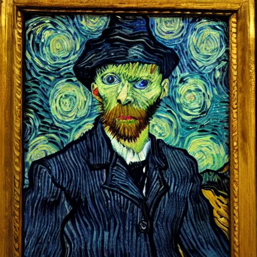 Image similar to “gothic Van Gogh eating spiders”