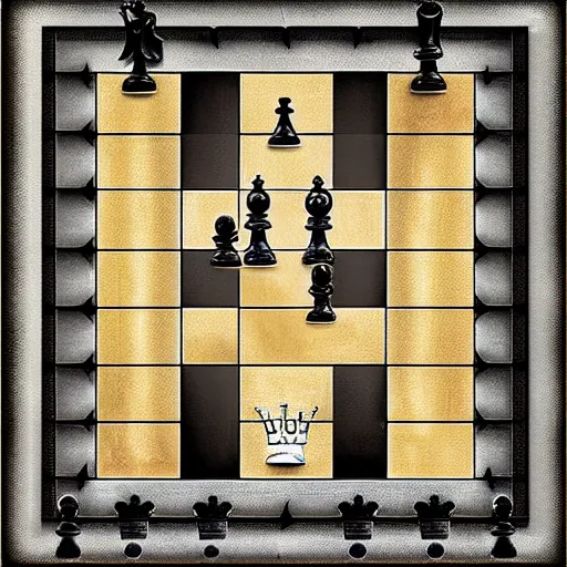 Image similar to a fantasy chess board, digital art