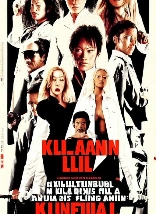 Prompt: movie poster, directed by quentin tarantino, in the movie kill bill