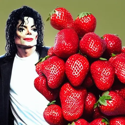 Image similar to michael jackson as strawberry