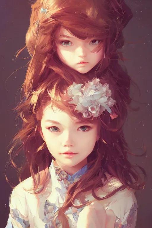 Image similar to very cute girl portrait, highly detailed eyes, intricate details, by artgerm, tooth wu, dan mumford, beeple, wlop, rossdraws, james jean, marc simonetti, artstation giuseppe dangelico pino and michael garmash and rob rey and greg manchess and huang guangjian and makoto shinkai