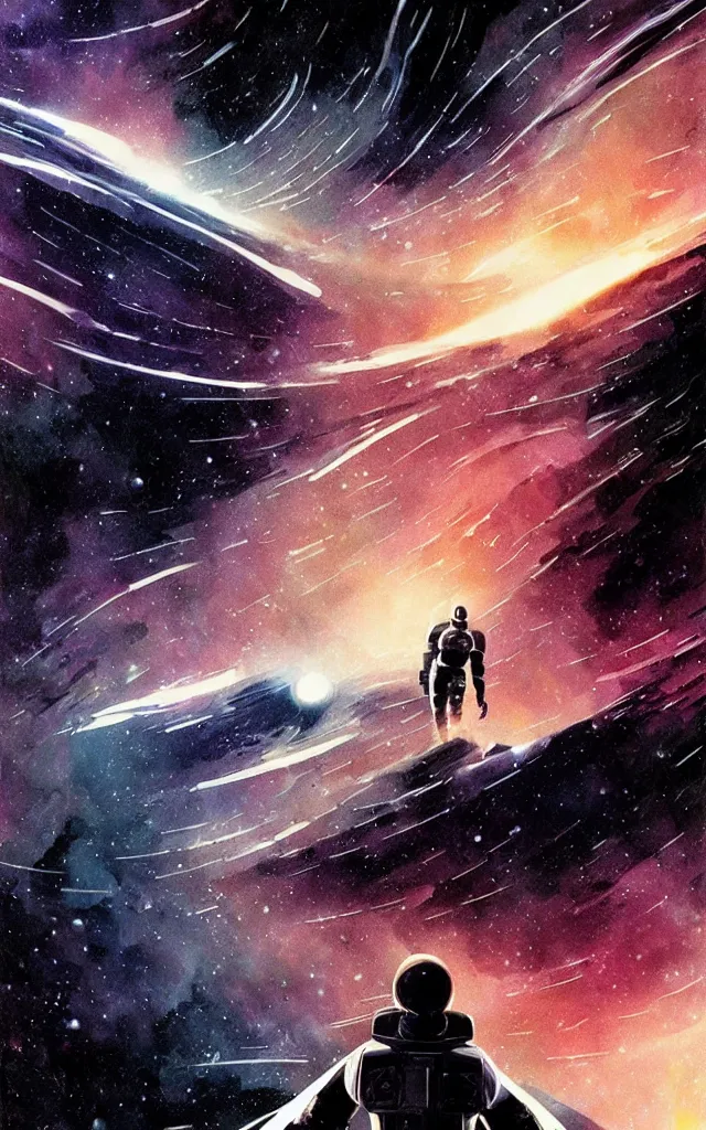 Image similar to interstellar movie poster by bill sienkiewicz and jaime jones