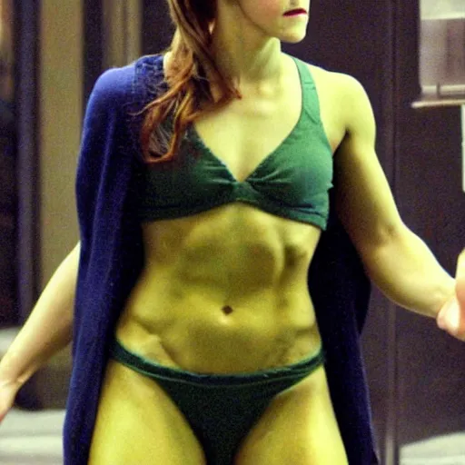 Image similar to emma watson as hulk