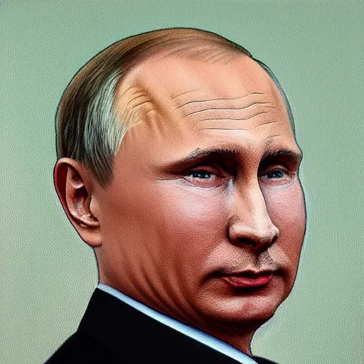 Image similar to american presidential portrait painting of vladimir putin