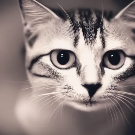 Prompt: a cute cat wearing a hat, photography