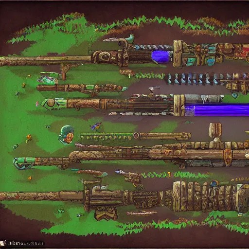 Image similar to the terraprisma, terraria weapon design, 4 k product photo shoot